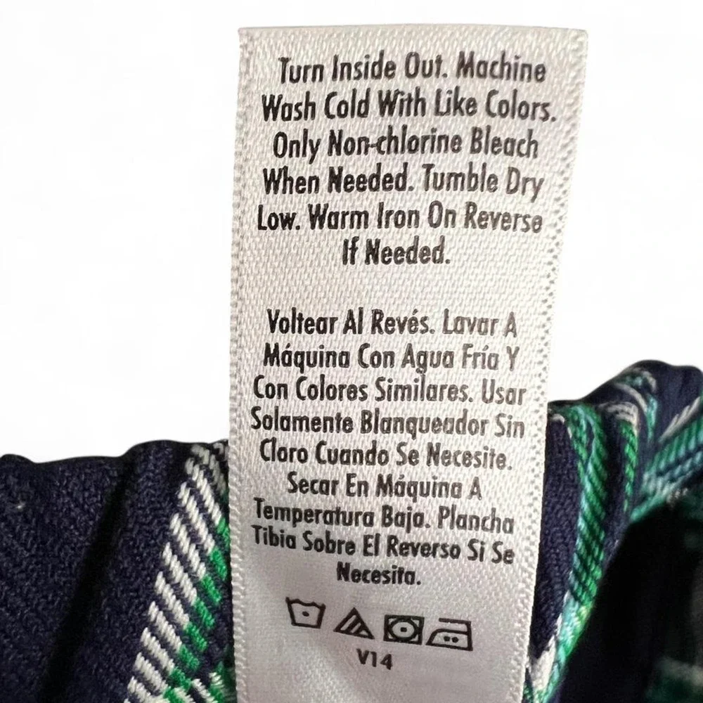 Stranger Things Justice Plaid Skort With Patches Girls 7/8 Green Navy Preppy